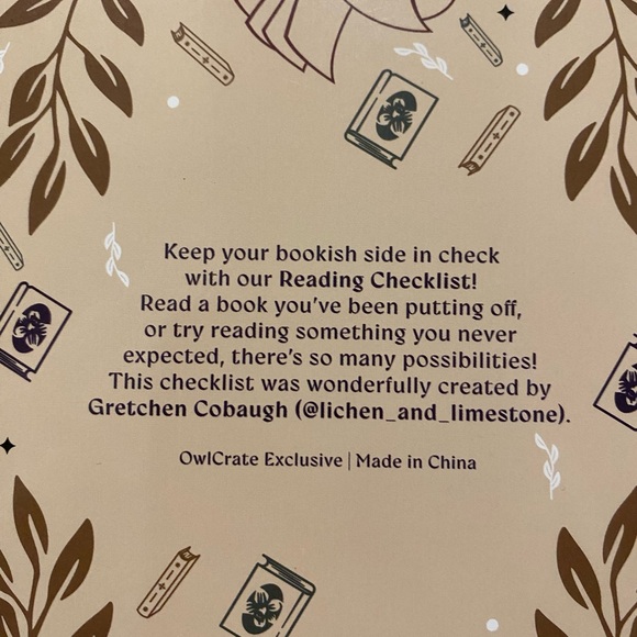 Owlcrate Reading Checklist - Picture 3 of 3